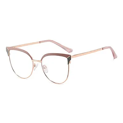 Ralferty Women's Full Rim Oval Cat Eye Acetate Alloy Eyeglasses F91226
