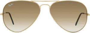 Ray-Ban Aviator Metal Sunglasses RB3025 001/51 Arista Crystal Brown Gradient