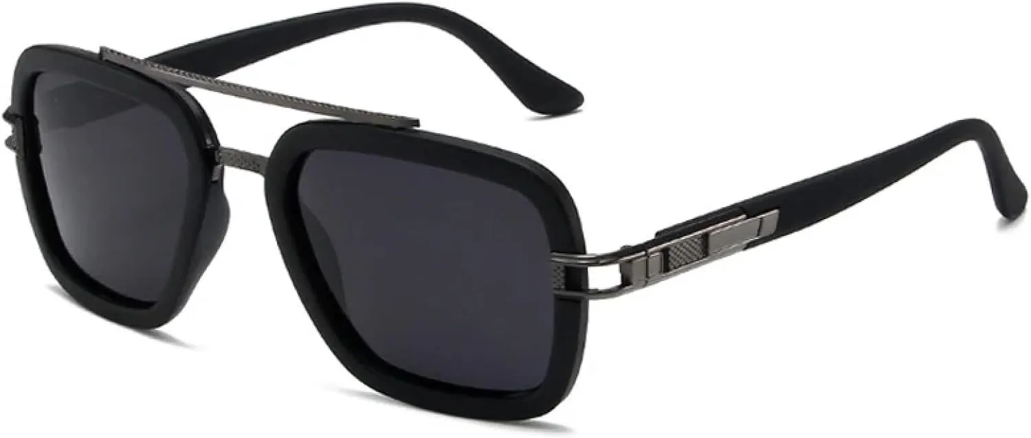 Retro Double Bridges Men Sunglasses Fashion Women Shades Uv400 Punk Sun Glasses