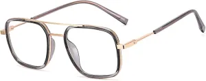 Retro Double Bridges Women Clear Glasses Frames Fashion Double Color Men Frame