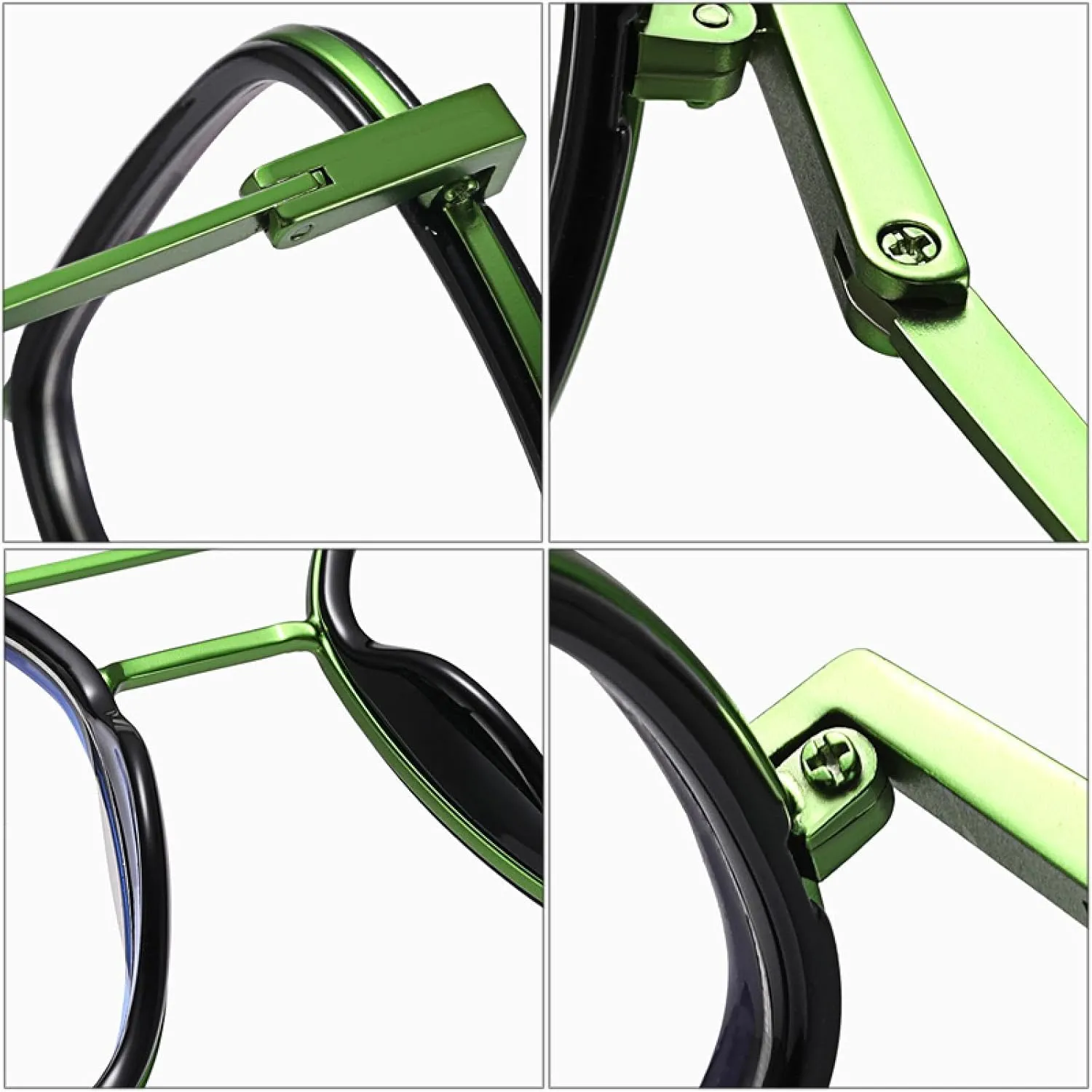 Retro Double Bridges Women Clear Glasses Frames Fashion Double Color Men Frame