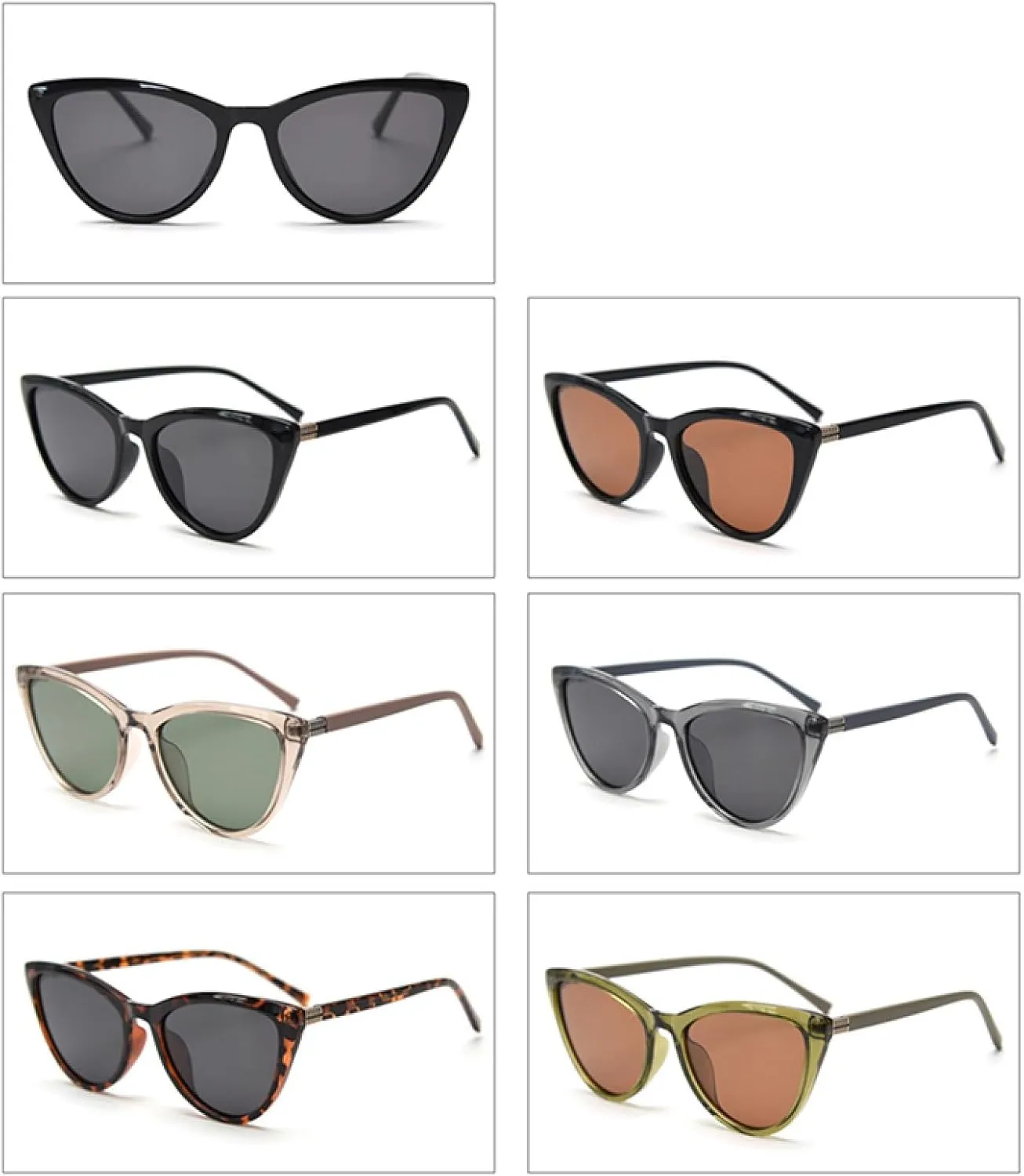 Retro Polarized Sunglasses Female Frame Cat Eye Sun Glasses for Women