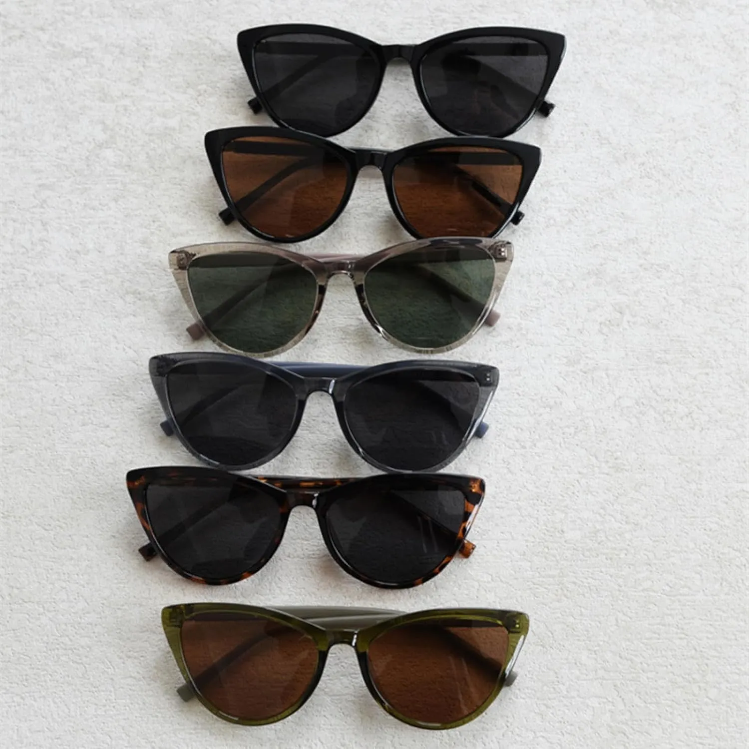 Retro Polarized Sunglasses Female Frame Cat Eye Sun Glasses for Women