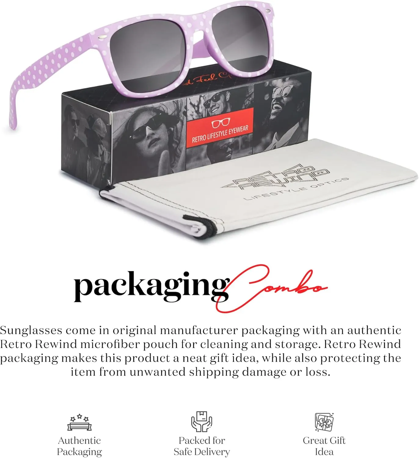 Retro Rewind Polka Dot Vintage Fashion Sunglasses for Women UV400
