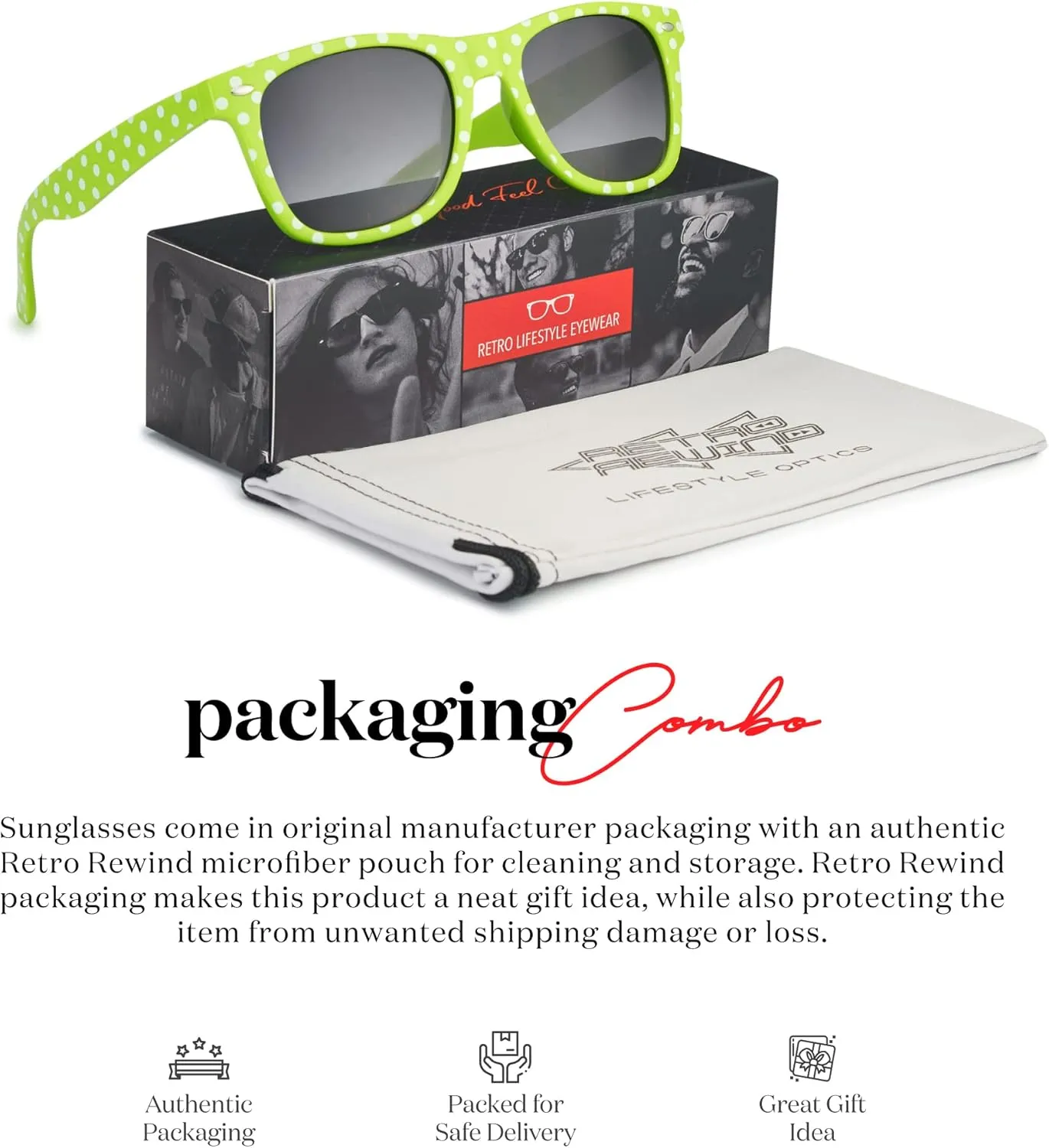 Retro Rewind Polka Dot Vintage Fashion Sunglasses for Women UV400