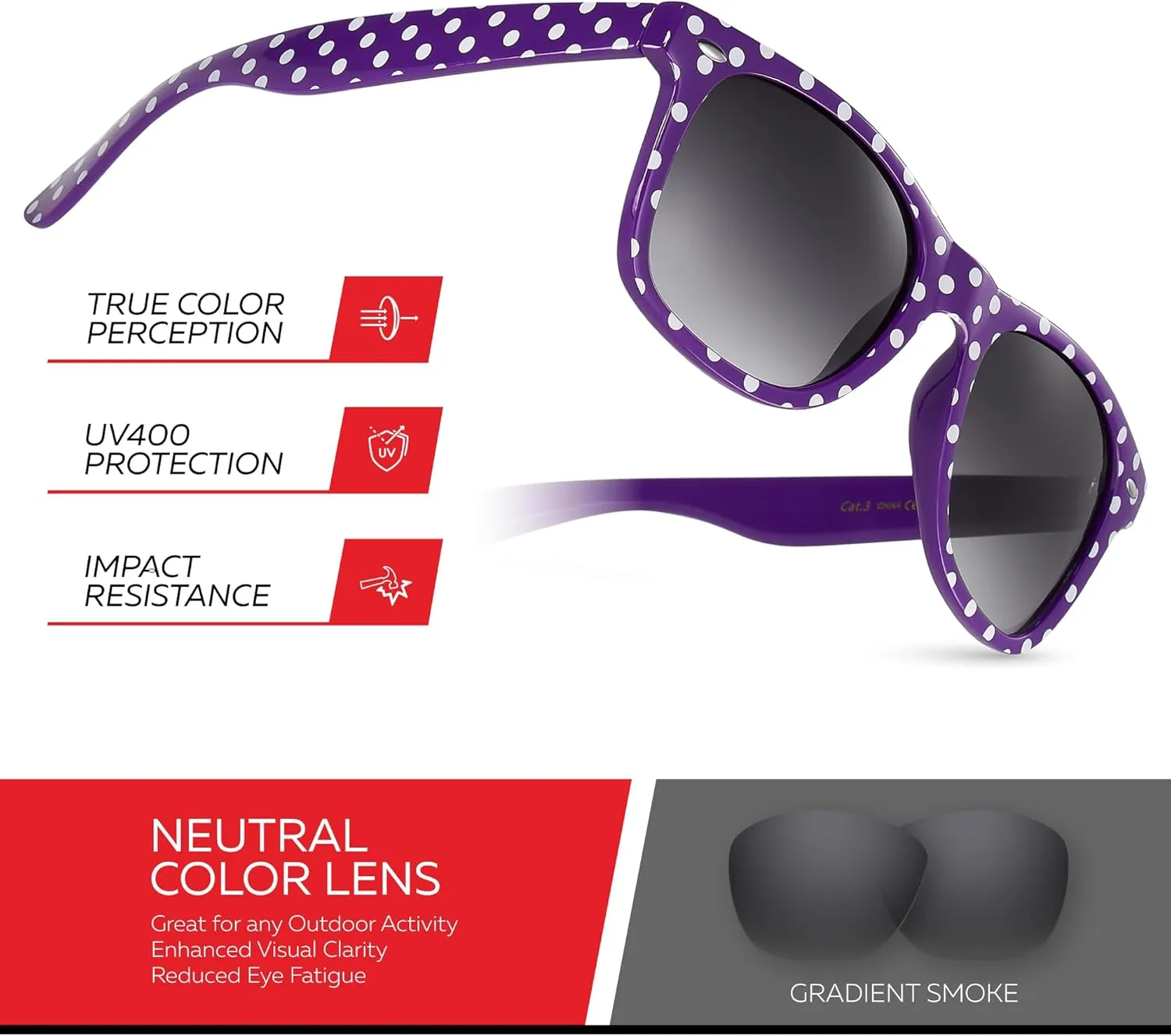 Retro Rewind Polka Dot Vintage Fashion Sunglasses for Women UV400
