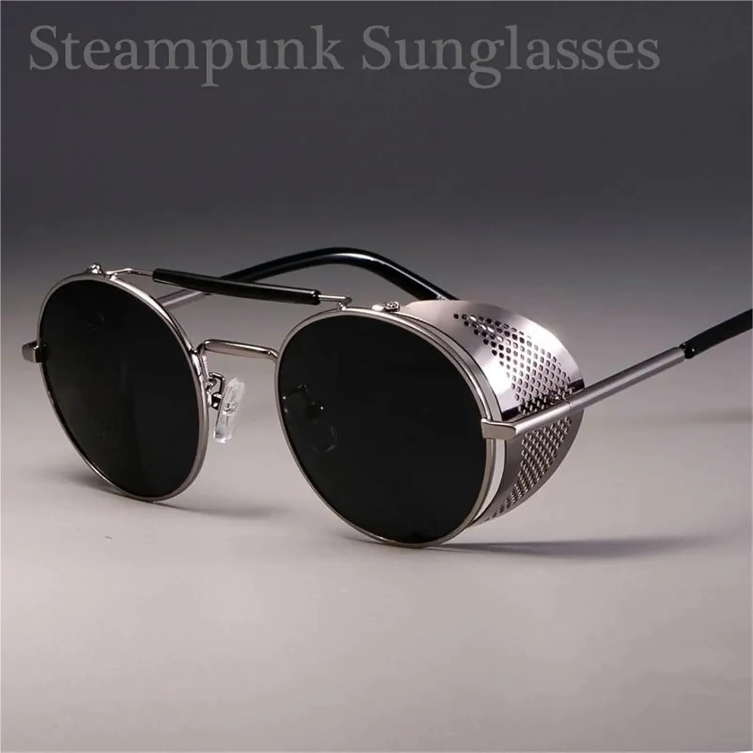 Retro Round Metal Sunglasses Steampunk Men Women Trend Vintage Sun Glasses Shades UV Protection