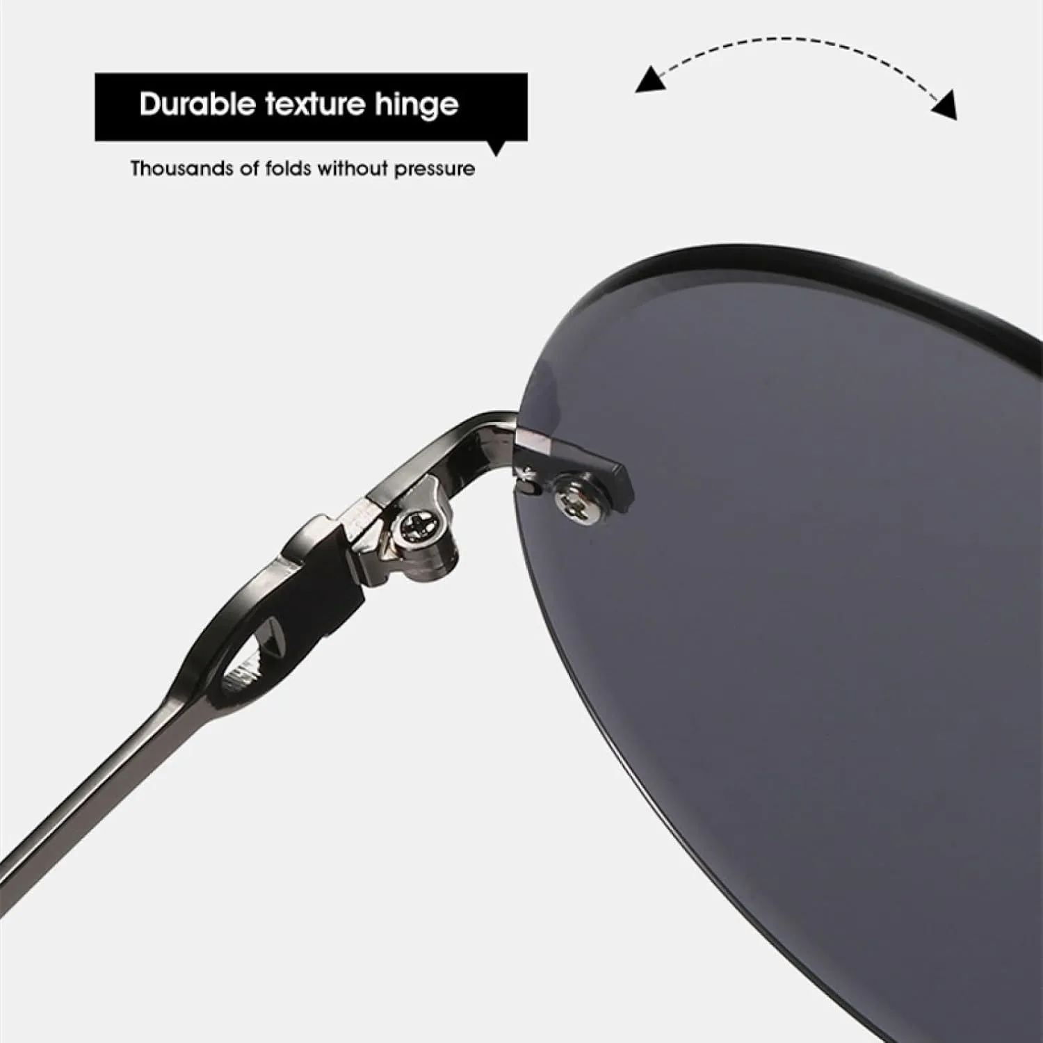 Retro Round Sunglasses Women Men Luxury Rimless Eyewear Fashion Trendy Summer Traveling Uv400