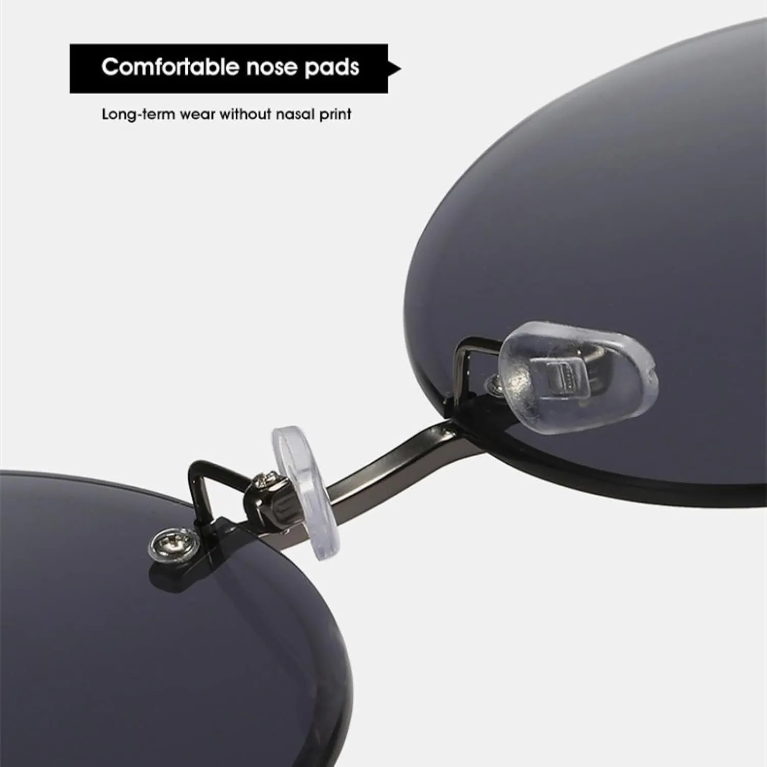 Retro Round Sunglasses Women Men Luxury Rimless Eyewear Fashion Trendy Summer Traveling Uv400