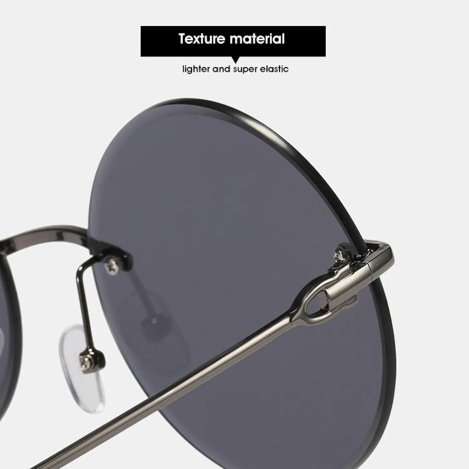 Retro Round Sunglasses Women Men Luxury Rimless Eyewear Fashion Trendy Summer Traveling Uv400