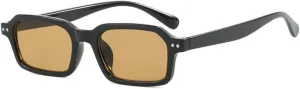 Retro Small Rectangle Sunglasses for Women Fashion Uv400 Men Trending Rivets Punk