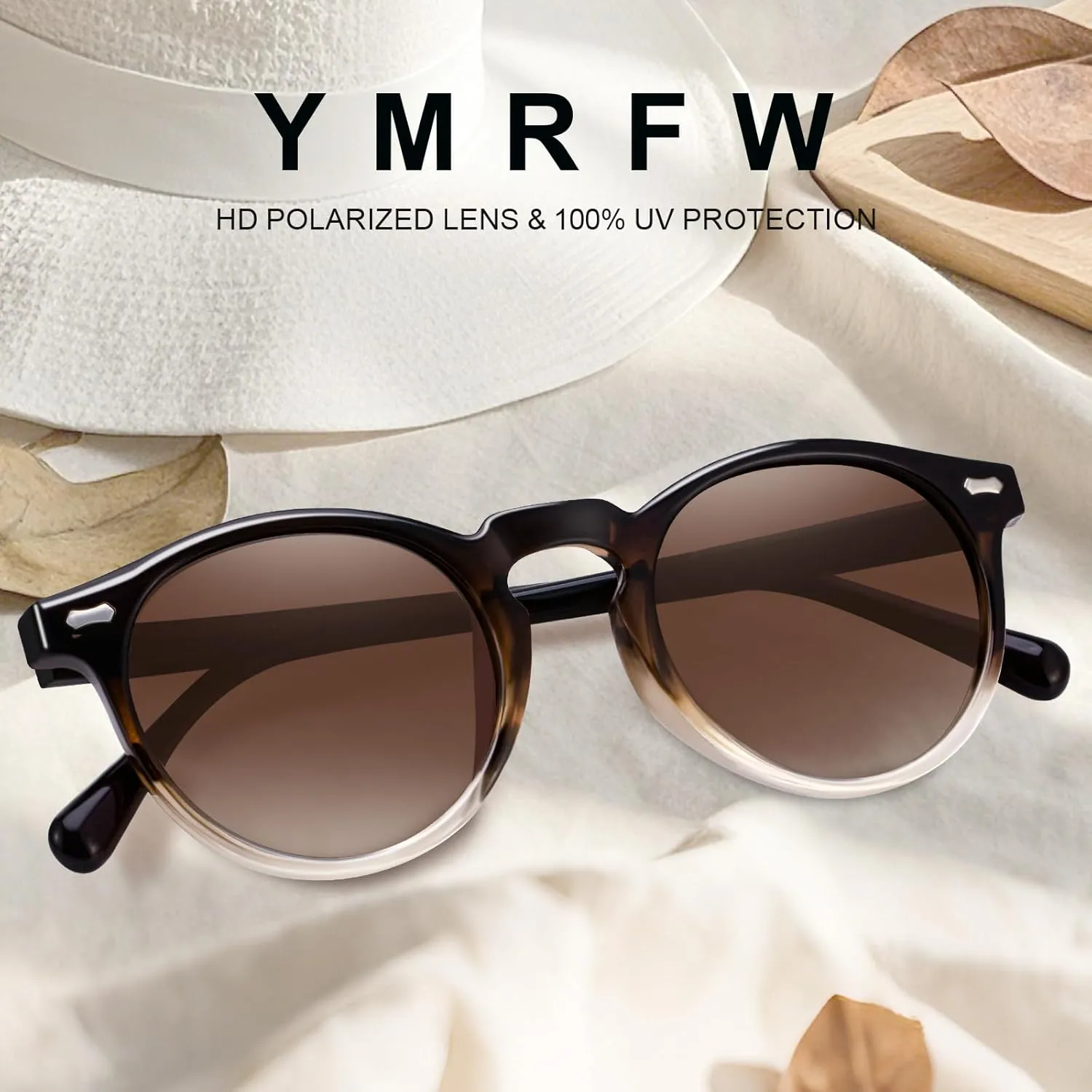 Retro Small Round Polarized Sunglasses for Women Vintage Style Circle Sun Glasses UV Protection