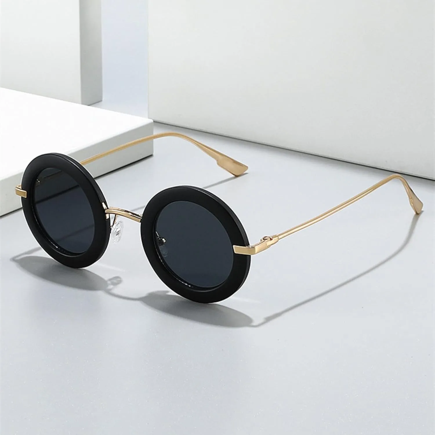 Retro Small Round Women Sunglasses Fashion Jelly Color Gradient Uv400 Men Trending Punk Matte