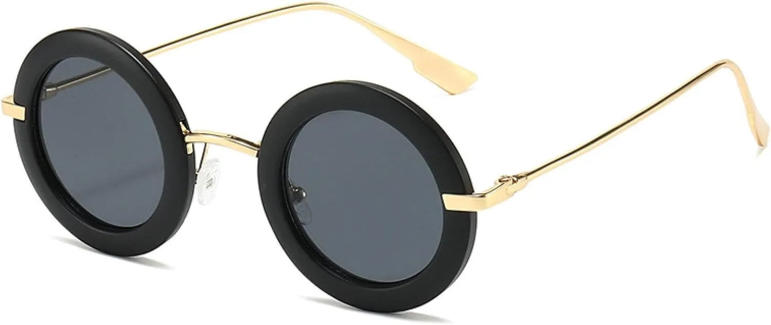 Retro Small Round Women Sunglasses Fashion Jelly Color Gradient Uv400 Men Trending Punk Matte