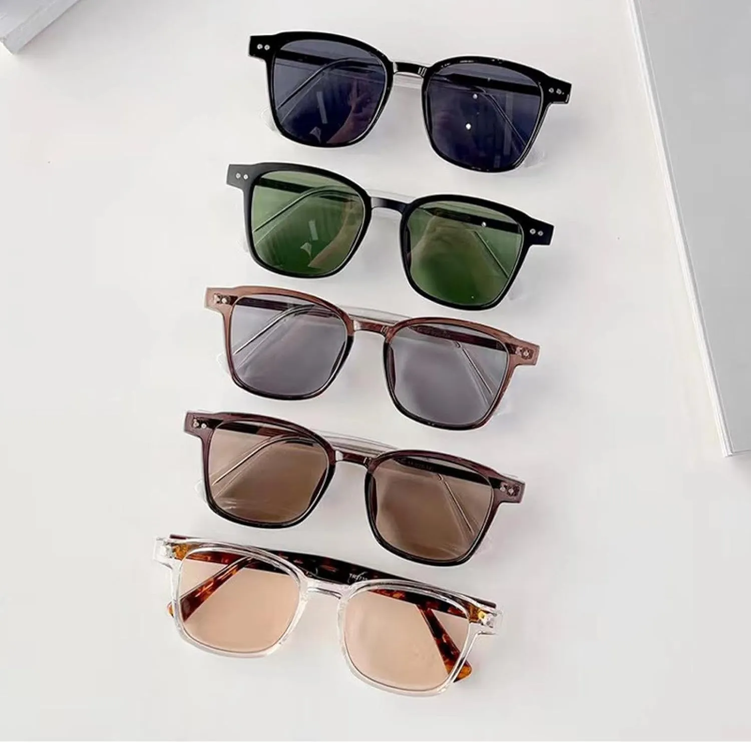 Retro Women Luxury Sunglasses Fashion Rivets Decoration Double Color Men Shades Uv400 Trending Sun Glasses