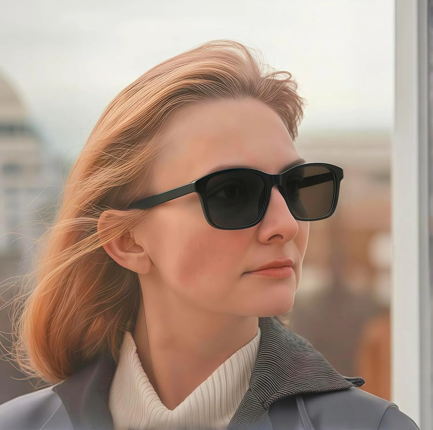 RICH MODE Rectangular Polarized Sunglasses for Men UV400 Protection Sunglasses Classic Fashion Sun Glassses