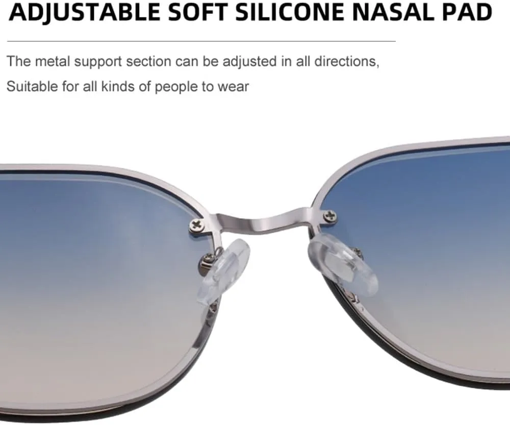 Rimless Round Sunglasses Women Luxury Vintage Irregular Sun Glasses For Men Metal Frame Shades Eyewear UV400