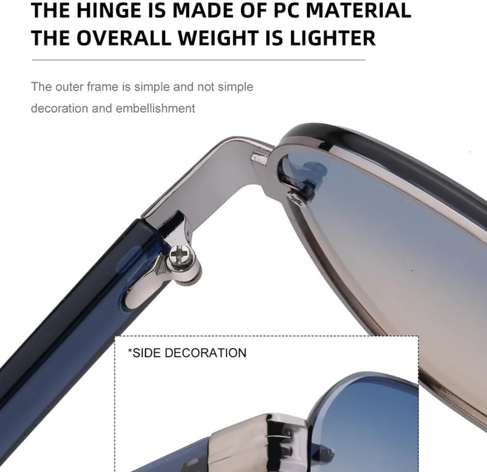 Rimless Round Sunglasses Women Luxury Vintage Irregular Sun Glasses For Men Metal Frame Shades Eyewear UV400