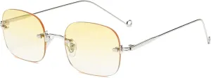 Rimless Sunglasses for Women Vintage Retro Small Summer Style Uv400 Gradient