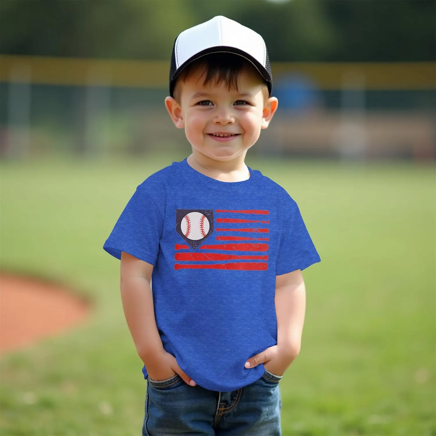 Ritatte Toddler Baseball Shirt Baby Boy Baseball Graphic T-Shirt Outfit Sports Lover Short Sleeve Summer Tee Tops