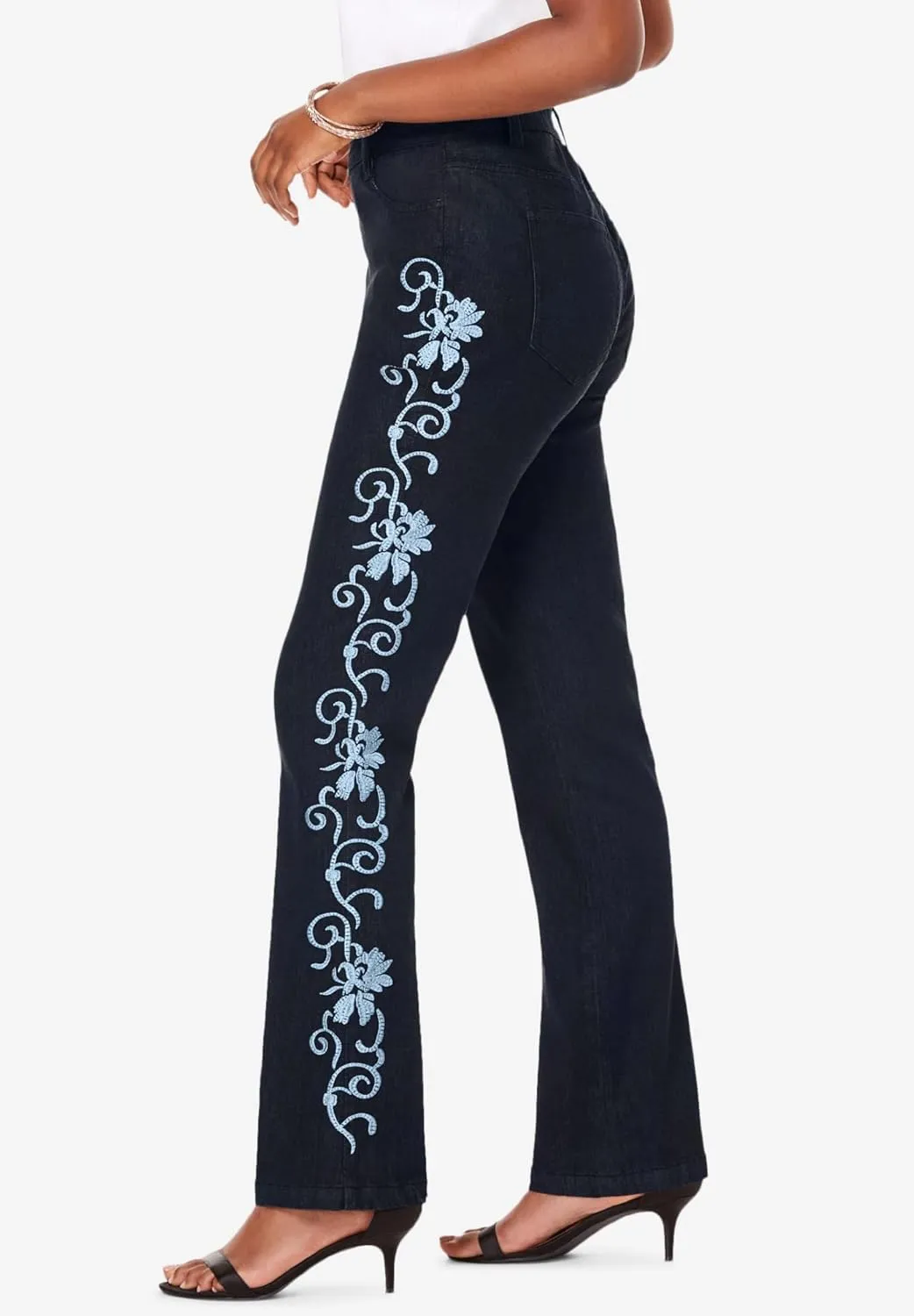Roaman's Women's Plus Size Whitney Jean with Invisible Stretch
