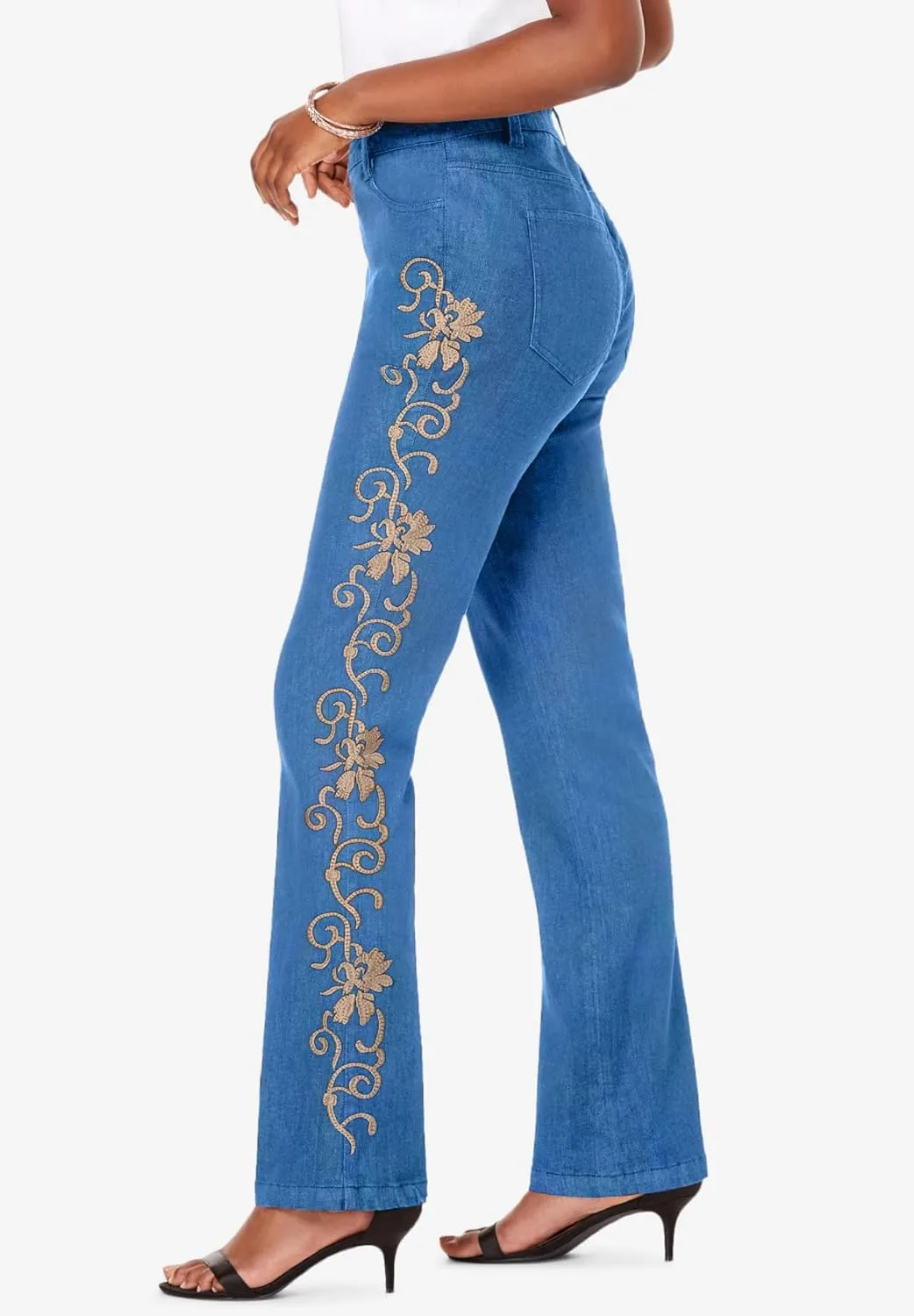 Roaman's Women's Plus Size Whitney Jean with Invisible Stretch