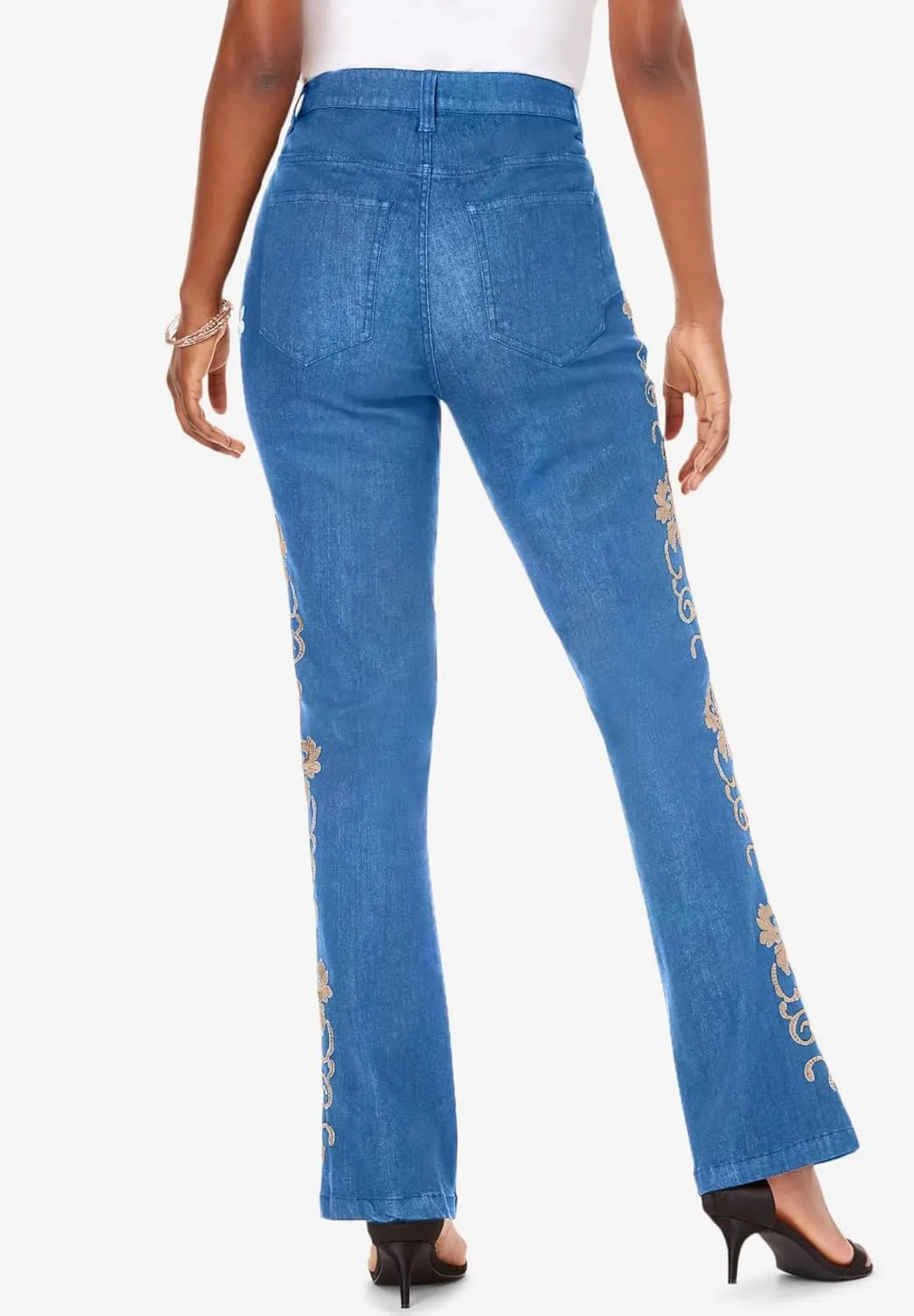 Roaman's Women's Plus Size Whitney Jean with Invisible Stretch