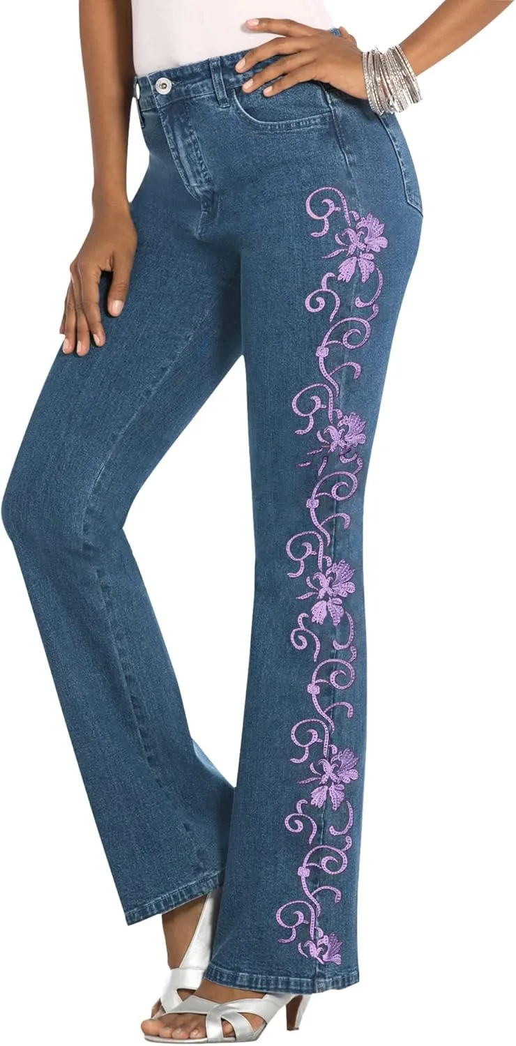 Roaman's Women's Plus Size Whitney Jean with Invisible Stretch