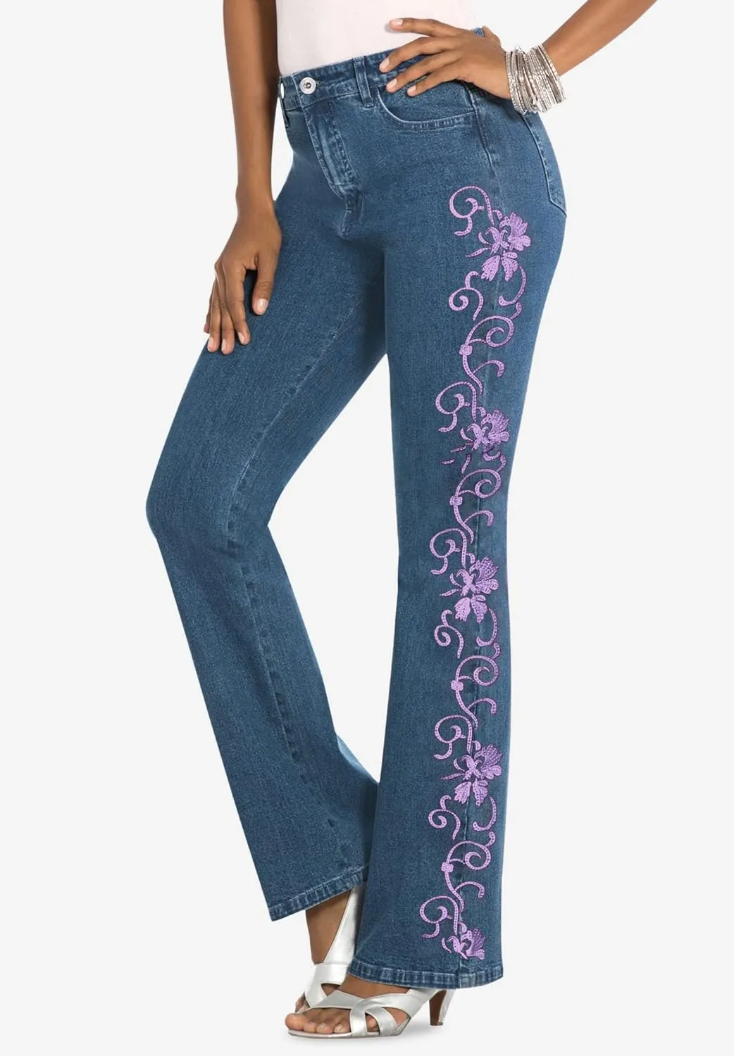 Roaman's Women's Plus Size Whitney Jean with Invisible Stretch