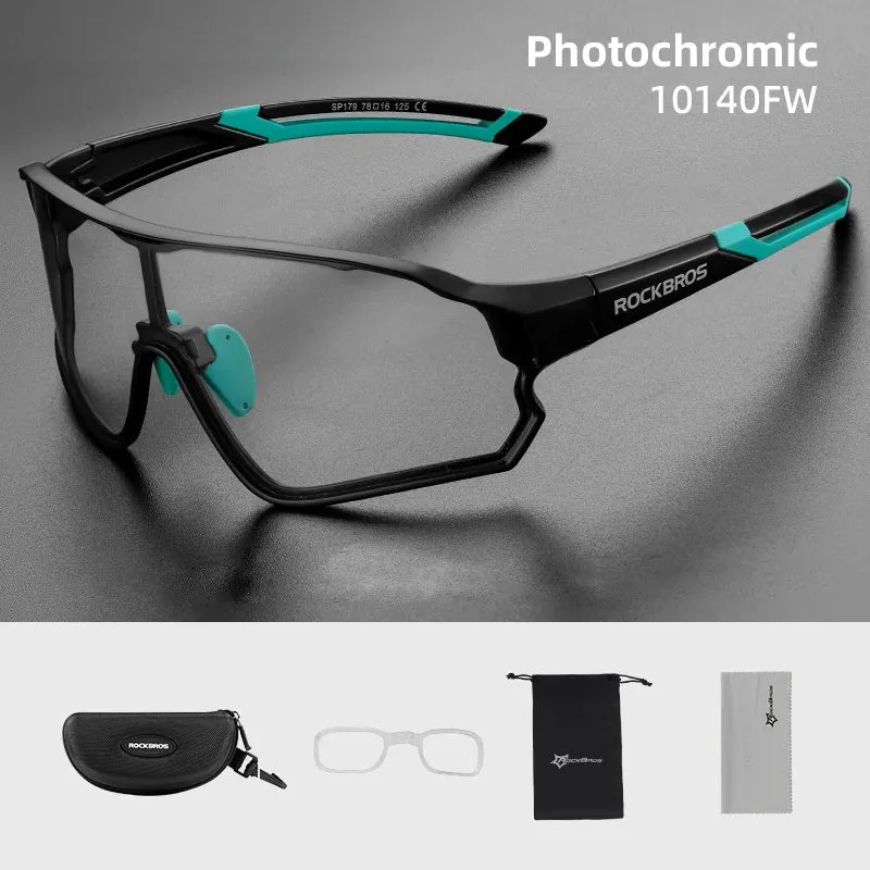 ROCKBROS Cycling Glasses Photochromic MTB Road Bike Sunglasses UV400 Protection Lightweight Eyewear