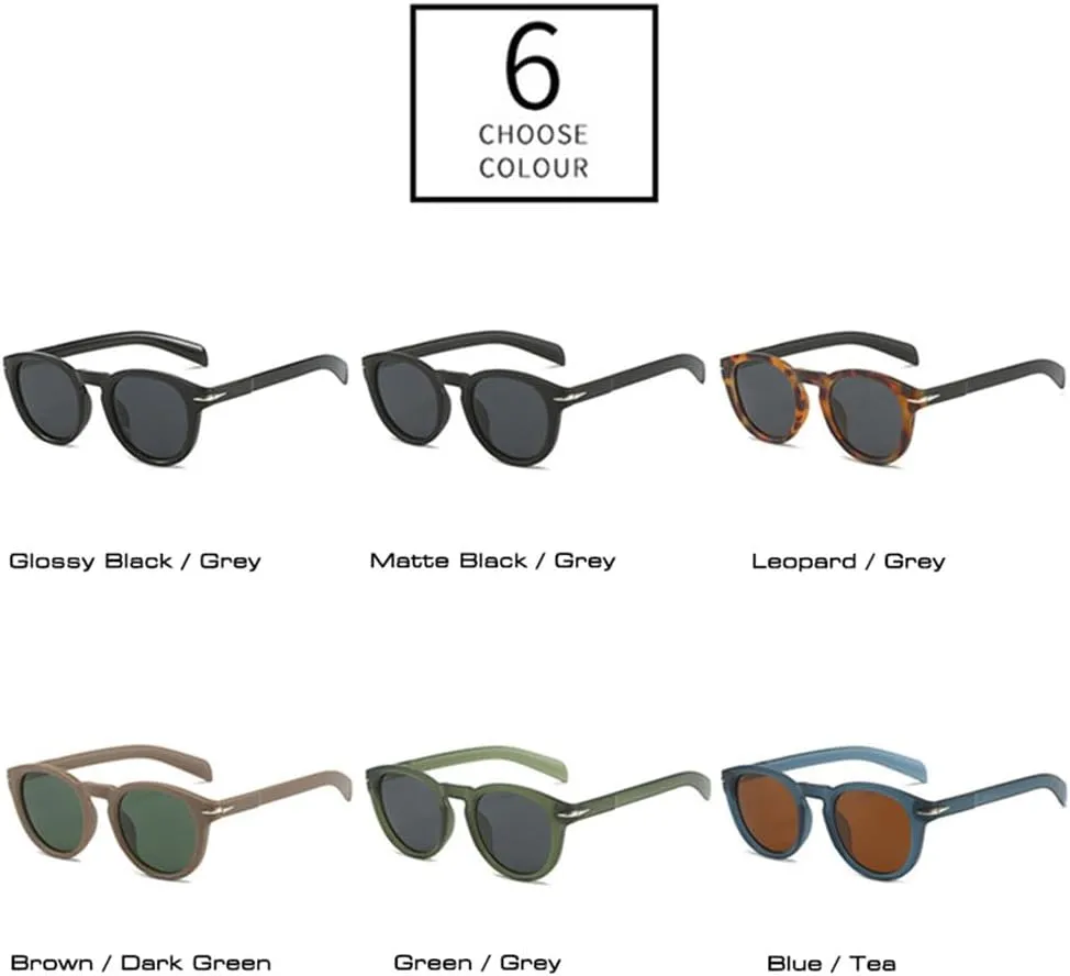 Round Men Sunglasses Shades UV400 Blue Green Women Rivets Sun Glasses
