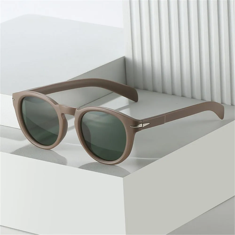 Round Men Sunglasses Shades UV400 Blue Green Women Rivets Sun Glasses