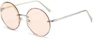 Round Rimless Sunglasses Men Woman Luxury Large Frame Sun Glasses Female Vintage UV400 Shades Eyewear