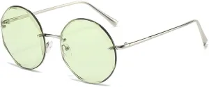 Round Rimless Sunglasses Men Woman Luxury Large Frame Sun Glasses Female Vintage UV400 Shades Eyewear