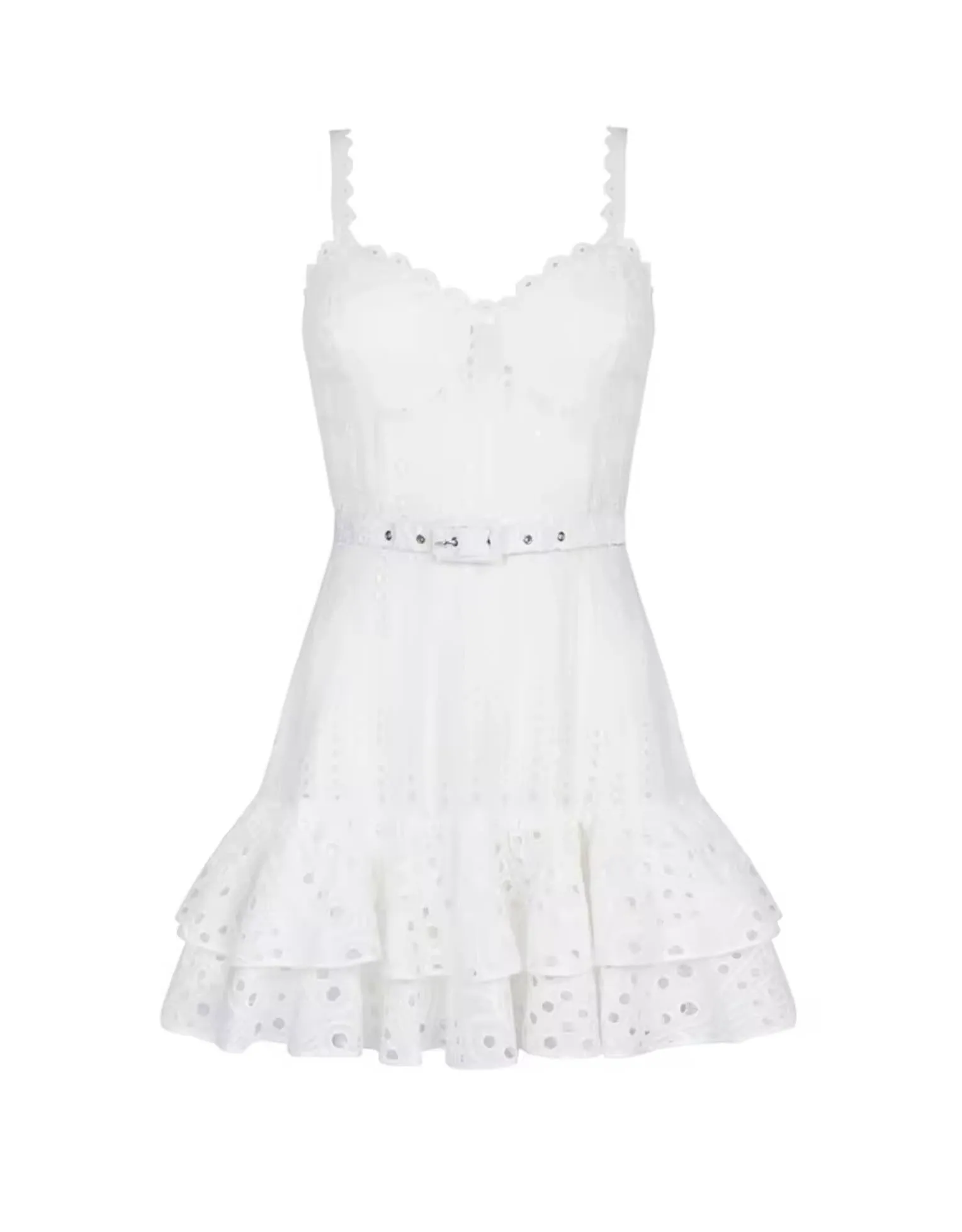 Ruffle Short Embroidery Summer Dress