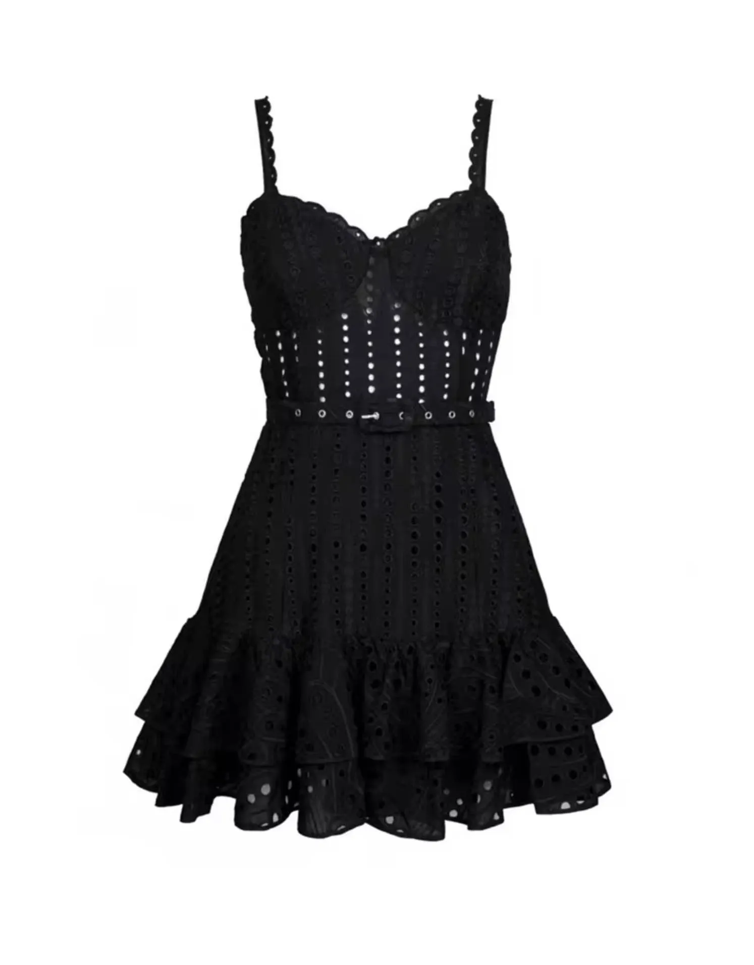 Ruffle Short Embroidery Summer Dress