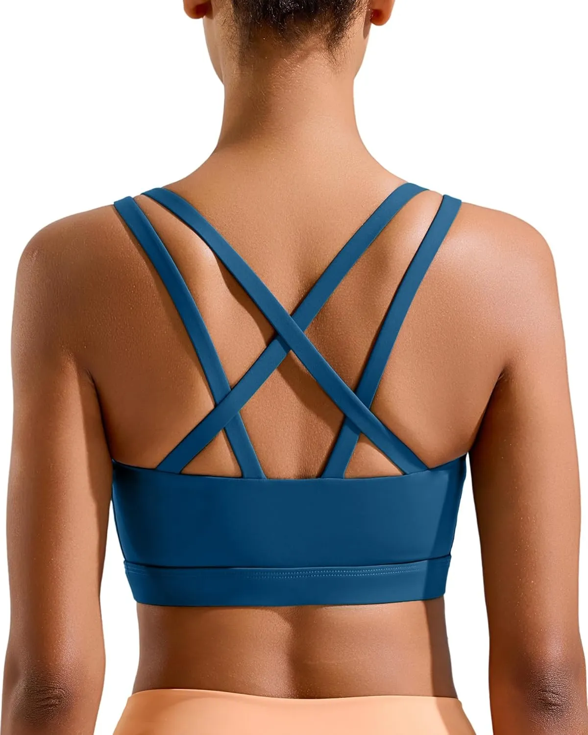 RUNNING GIRL Sports Bras for Women,Molded Cup Strappy Running High Support Sports Bras Workout Yoga Bra