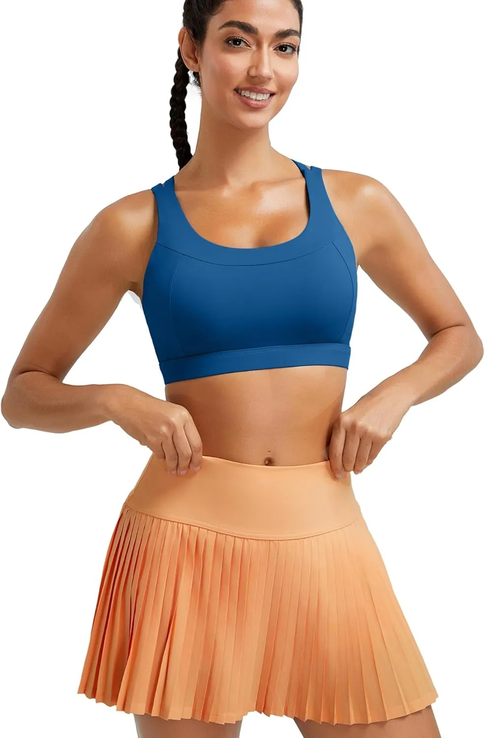 RUNNING GIRL Sports Bras for Women,Molded Cup Strappy Running High Support Sports Bras Workout Yoga Bra