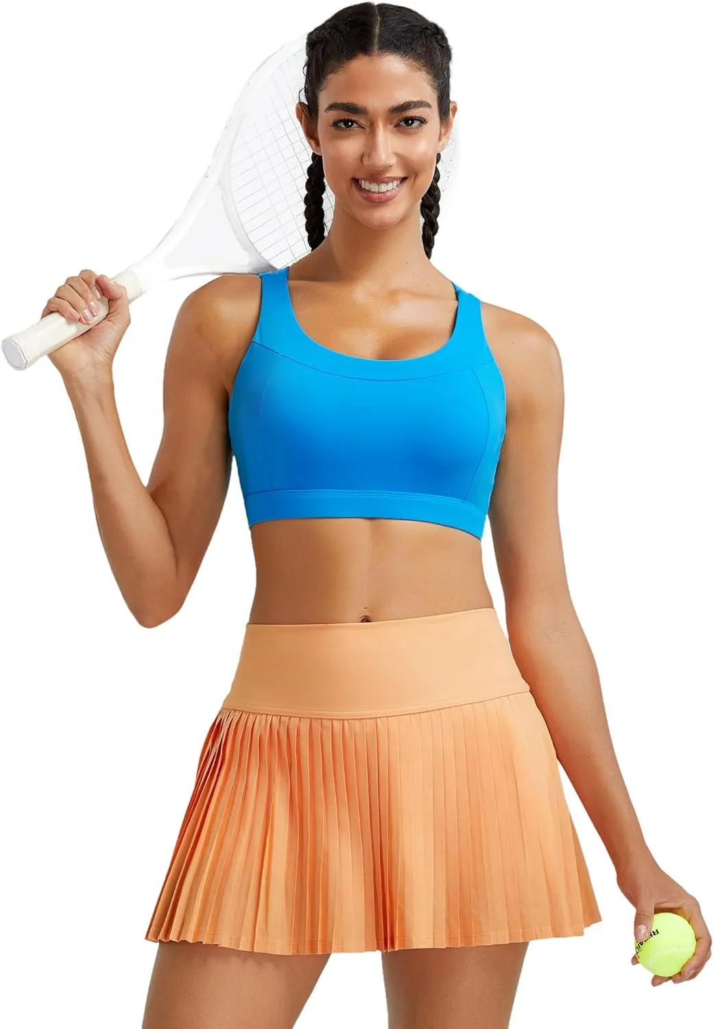 RUNNING GIRL Sports Bras for Women,Molded Cup Strappy Running High Support Sports Bras Workout Yoga Bra