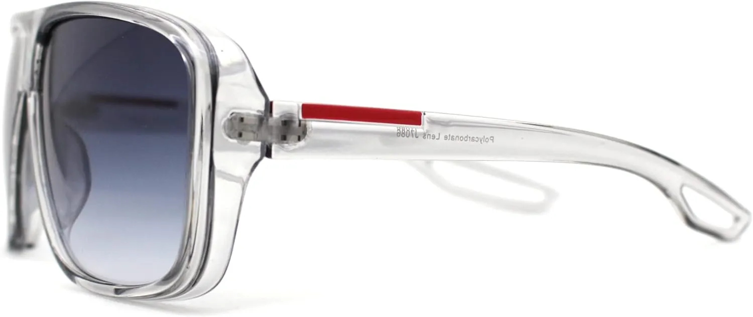 SA106 Mens Oversize European Design Racer Plastic Fashion Sunglasses