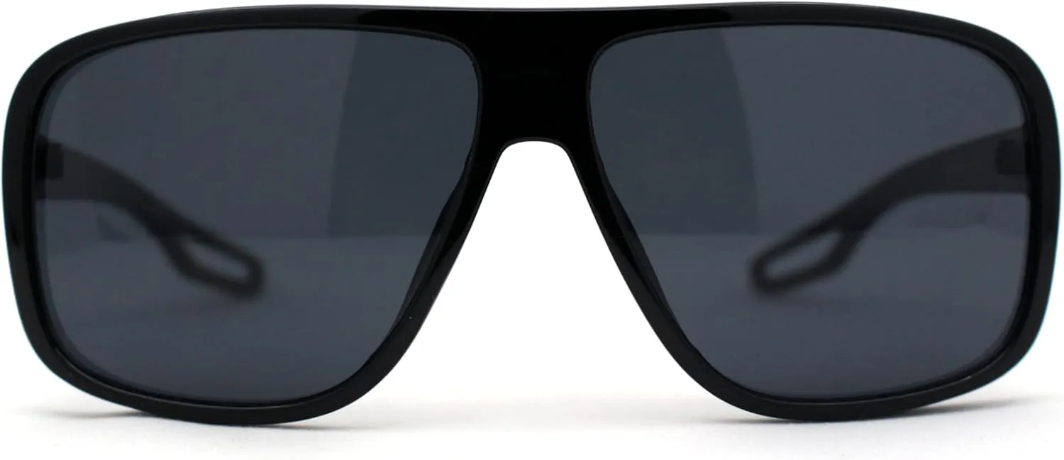 SA106 Mens Oversize European Design Racer Plastic Fashion Sunglasses