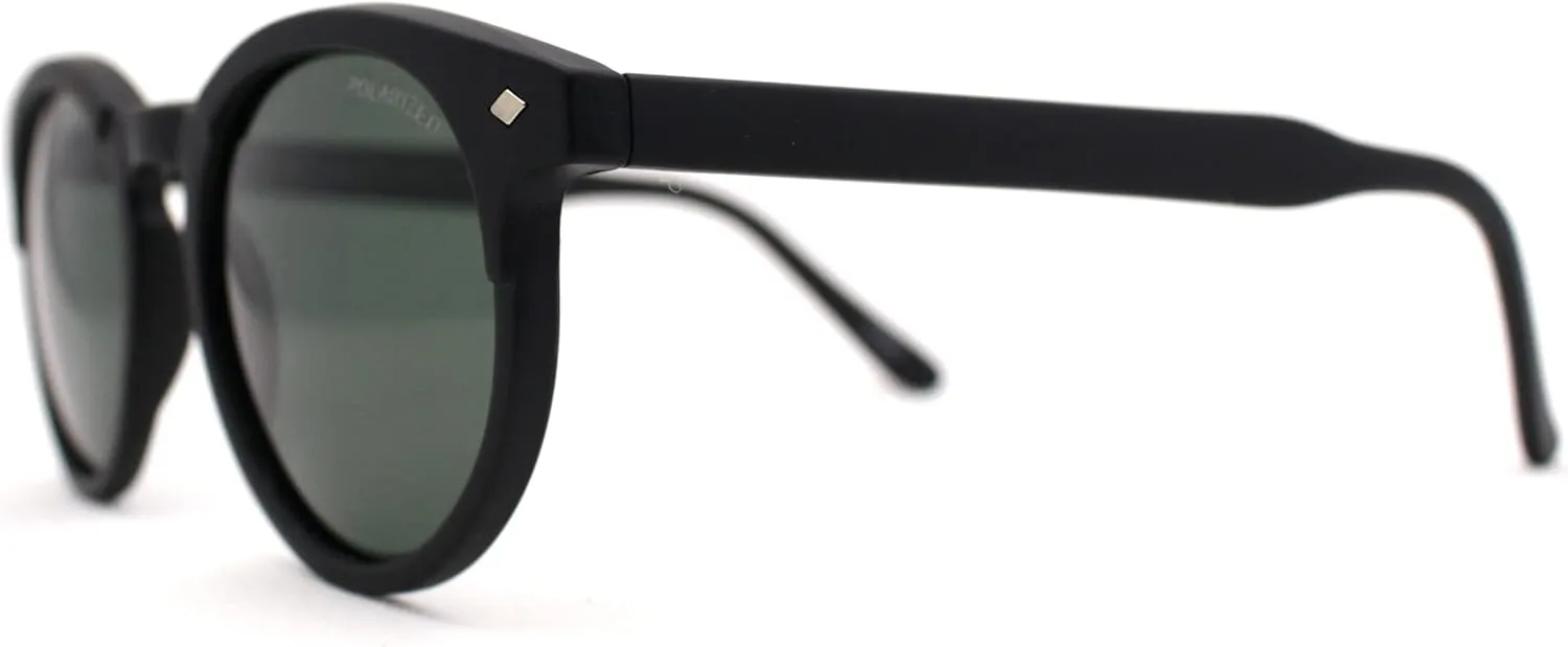SA106 Polarized Classic Gentlemens Keyhole Horn Rim Plastic Sunglasses