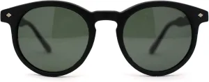 SA106 Polarized Classic Gentlemens Keyhole Horn Rim Plastic Sunglasses