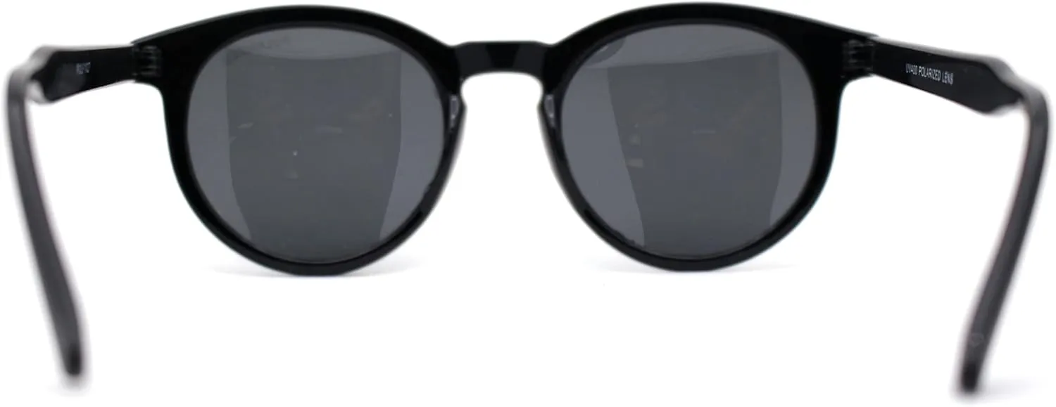 SA106 Polarized Classic Gentlemens Keyhole Horn Rim Plastic Sunglasses