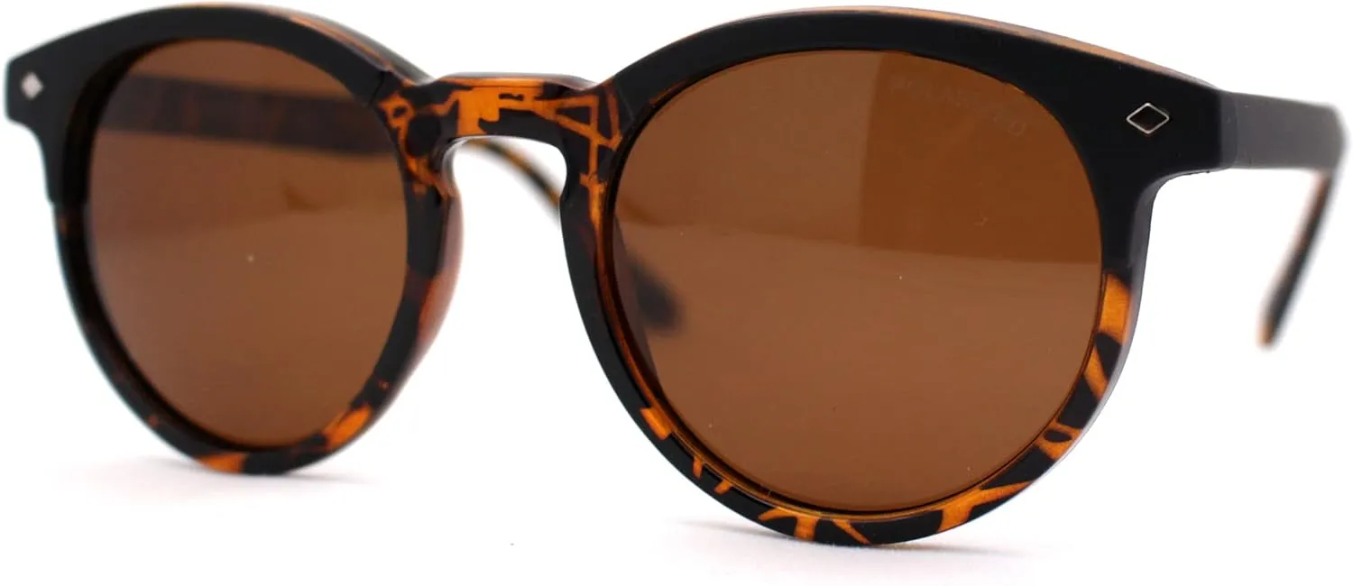 SA106 Polarized Classic Gentlemens Keyhole Horn Rim Plastic Sunglasses