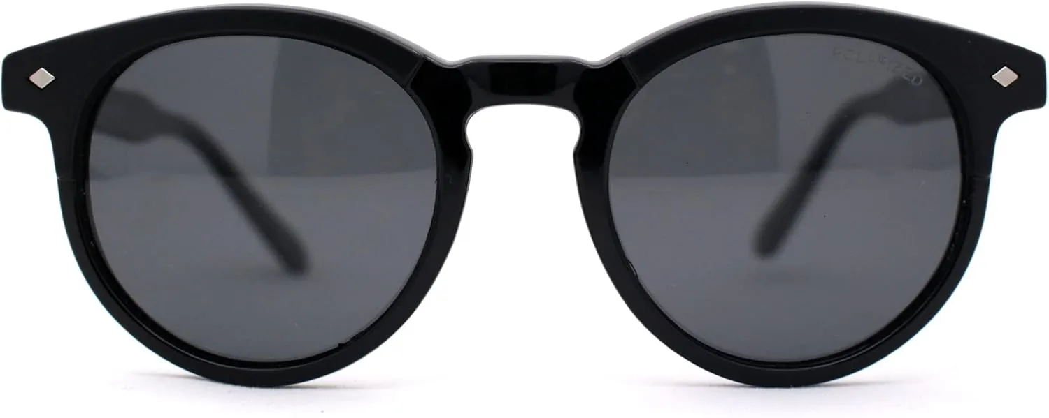 SA106 Polarized Classic Gentlemens Keyhole Horn Rim Plastic Sunglasses