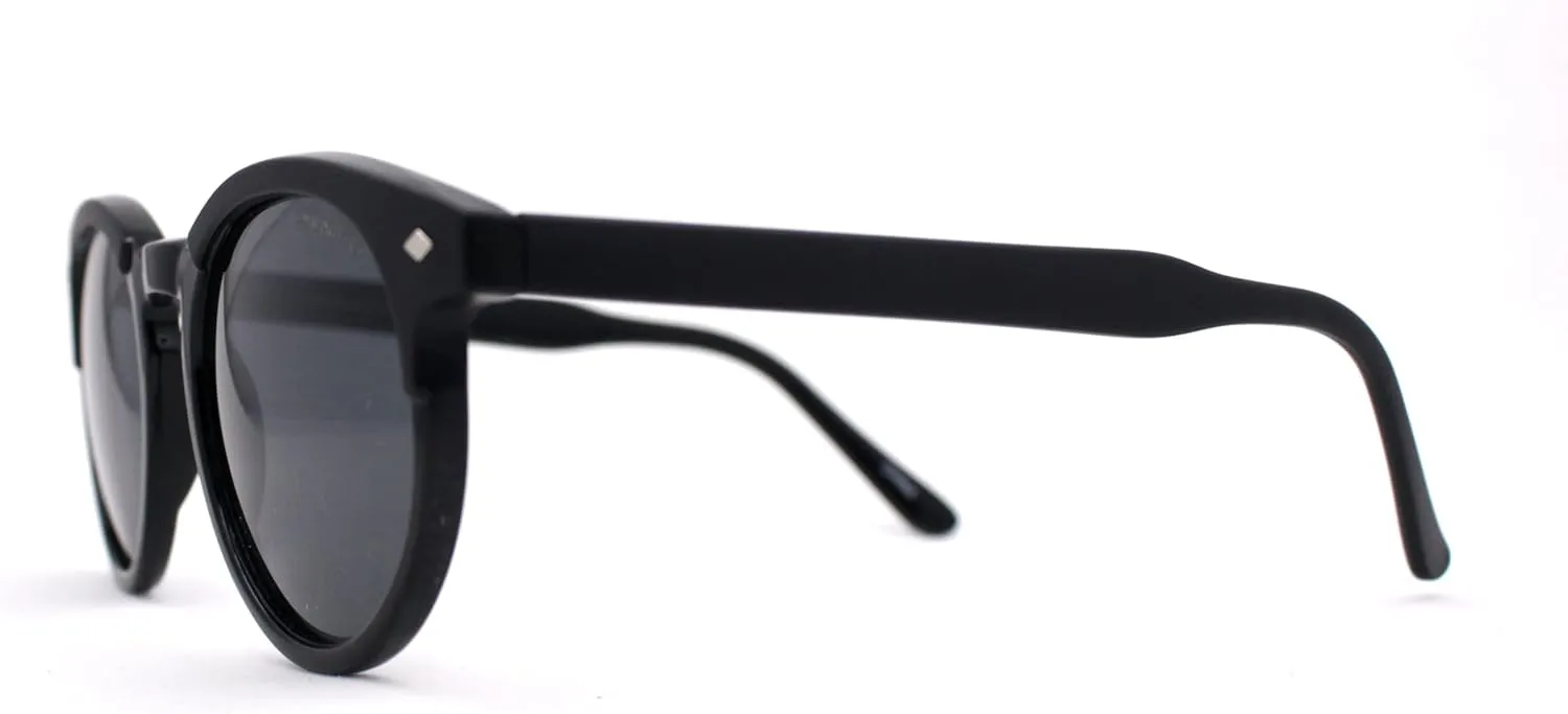 SA106 Polarized Classic Gentlemens Keyhole Horn Rim Plastic Sunglasses