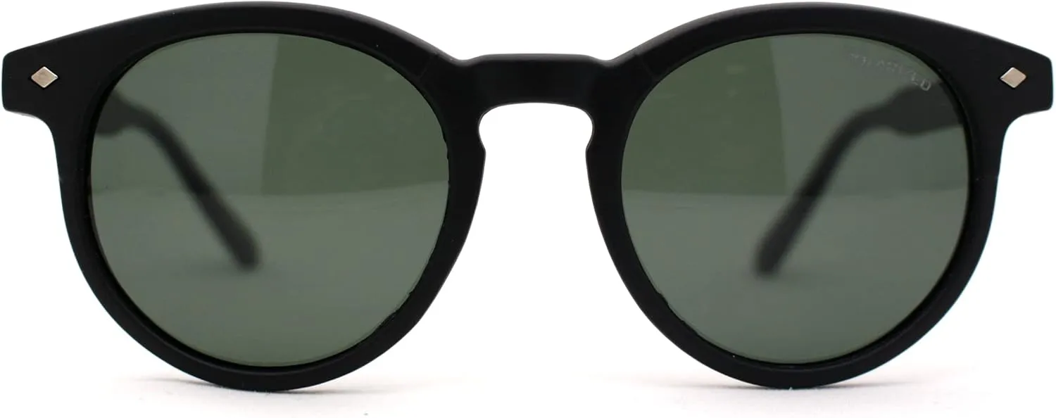 SA106 Polarized Classic Gentlemens Keyhole Horn Rim Plastic Sunglasses