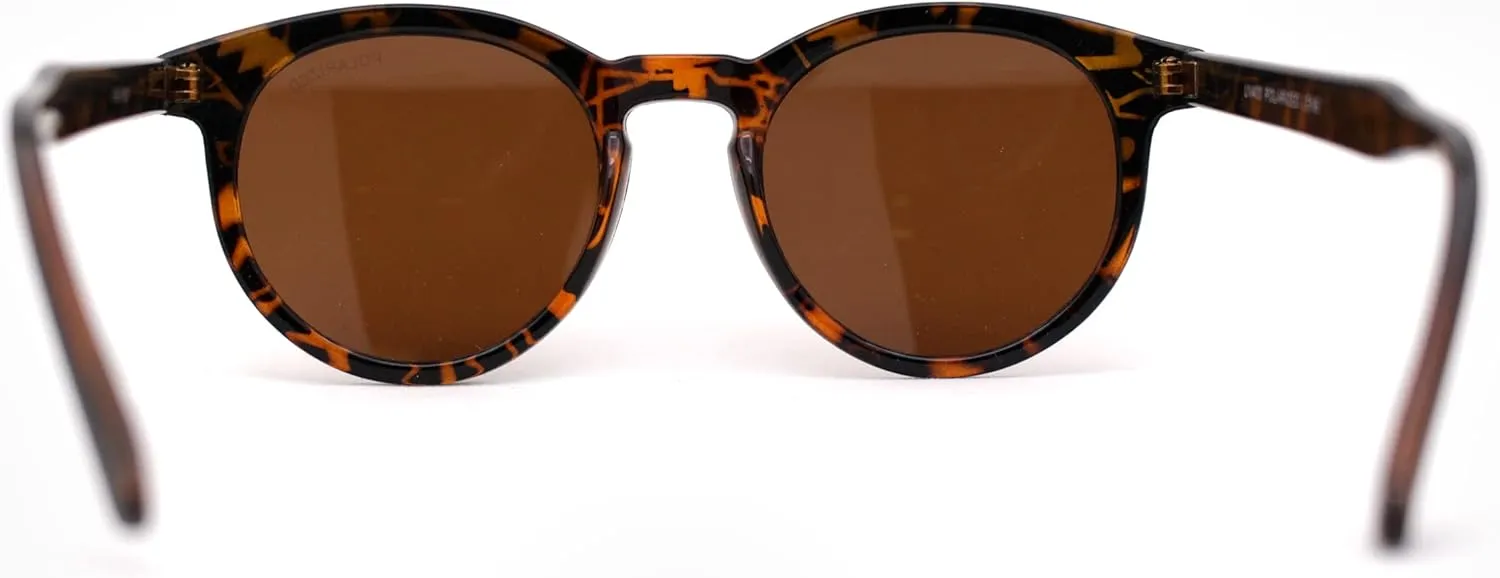 SA106 Polarized Classic Gentlemens Keyhole Horn Rim Plastic Sunglasses