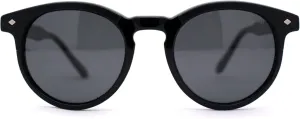SA106 Polarized Classic Gentlemens Keyhole Horn Rim Plastic Sunglasses